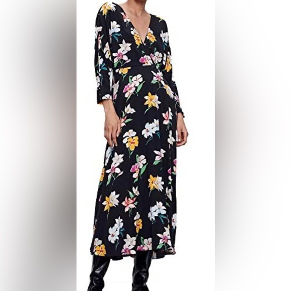 Women’s Zara Floral Print Dress SZ large - Picture 4 of 12